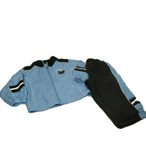 Faded Glory Basketball Track Suit Jacket and Pants Boys Size 24 Month Blue Black